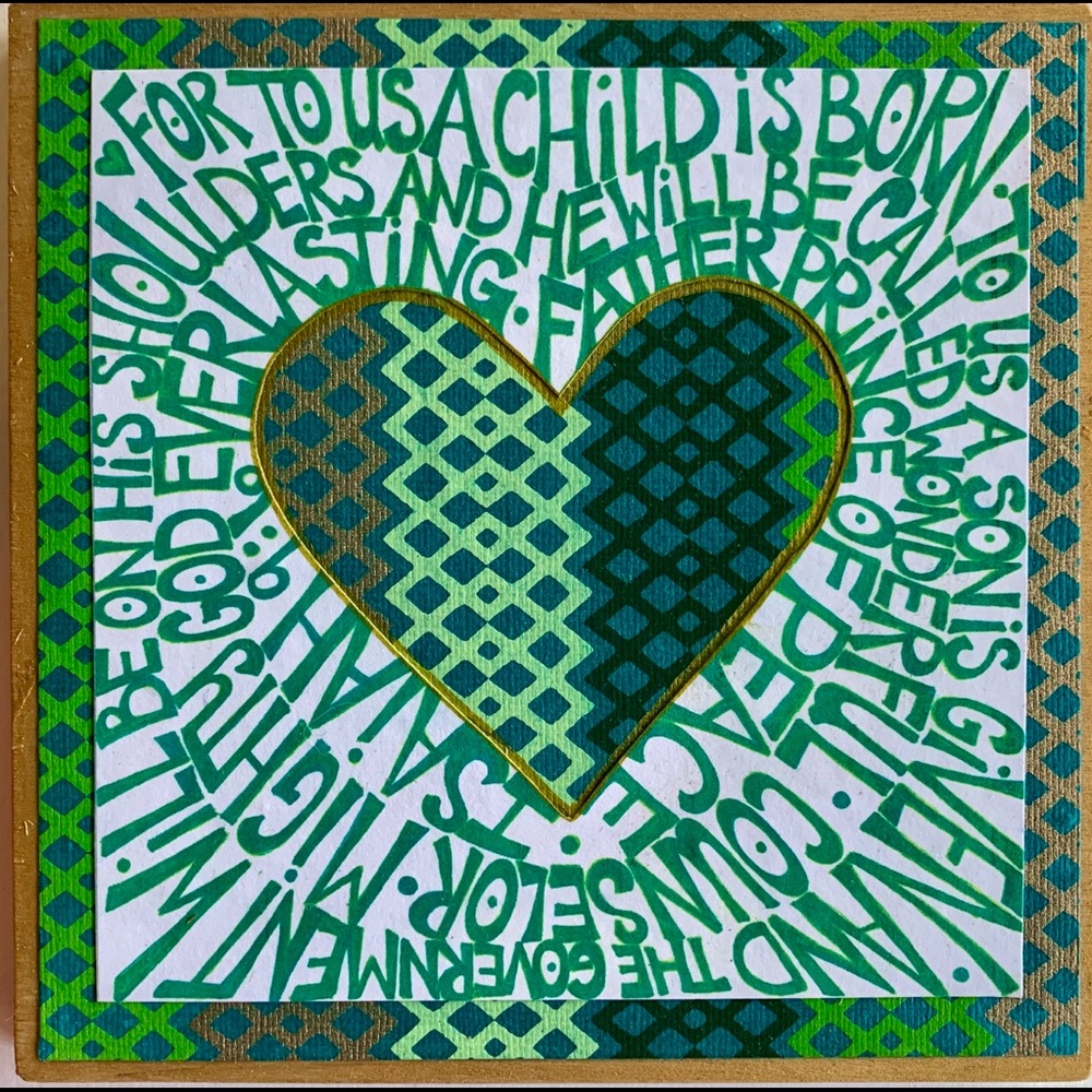 One of a kind handmade scripture art